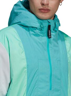 Coupe-vent Adidas Adventure Blocked Vert Homme