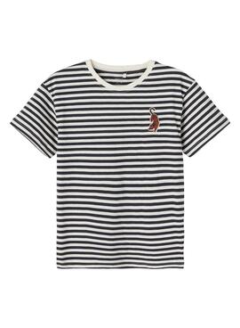 T-Shirt Name It Fai Stripes Tigre Bleu Marine pour Garçon