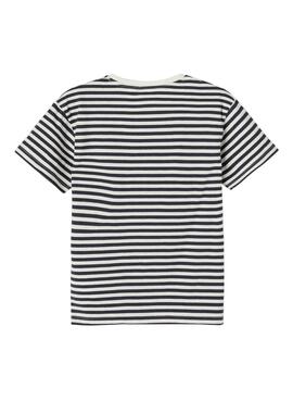 T-Shirt Name It Fai Stripes Tigre Bleu Marine pour Garçon