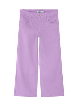 Pantalon Name It Tasse Large Lila pour Fille