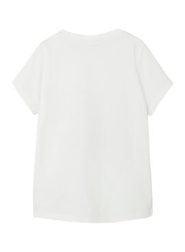 T-Shirt Name It Tikas Rayo Blanc pour Fille