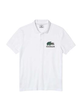 Polo Lacoste x Minecraft Blanc Classic Fit Unisexe
