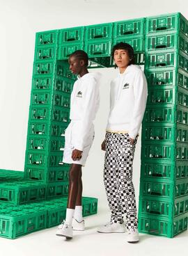 Sweat Lacoste x Minecraft Capuche Unisex Blanc