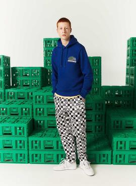 Sweat Lacoste x Minecraft Capuche Bleu Unisexe