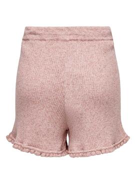 Short Only Lina Ruffle Rose pour Femme