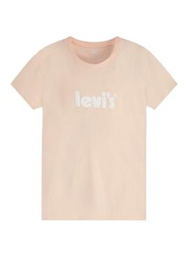 T-Shirt Levis The Perfect Logo Beige pour Femme