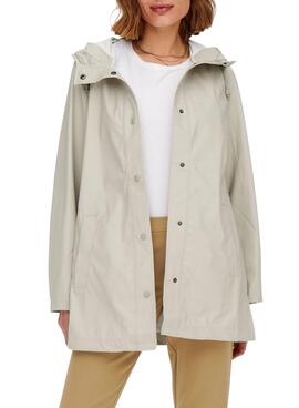 Imperméable Only Ellen Waterproof Gris pour Femme