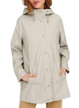 Imperméable Only Ellen Waterproof Gris pour Femme