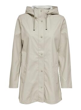 Imperméable Only Ellen Waterproof Gris pour Femme