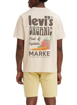 T-Shirt Levis Relaxed Bi Fresh Beige pour Homme