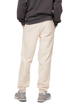 Pantalon Carhartt American Script Beige Homme
