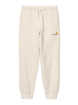 Pantalon Carhartt American Script Beige Homme