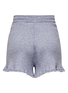 Short Only Ruffle Lina Bleu pour Femme