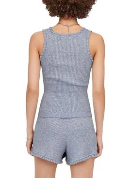 T-Shirt Only Lina Ruffle Bleu pour Femme