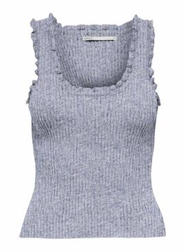 T-Shirt Only Lina Ruffle Bleu pour Femme