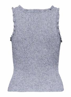 T-Shirt Only Lina Ruffle Bleu pour Femme