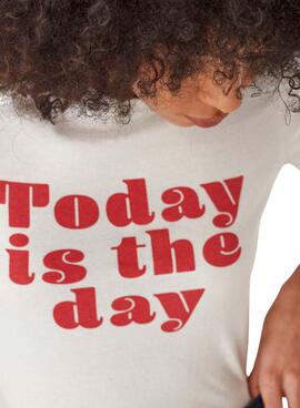 T-Shirt Message brut Naf Naf pour Femme