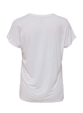 T-Shirt Only Marché Flore Blanc pour Femme