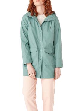 Parka Naf Naf avec Capuche Vert Turquoise Femme
