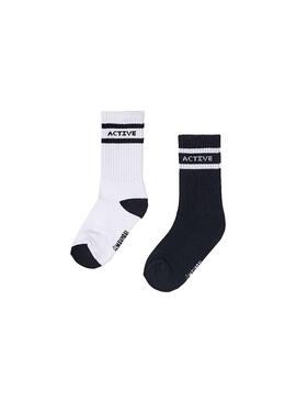 Ensemble 2 Chaussettes Mayoral Actif Noire Blanc Fille