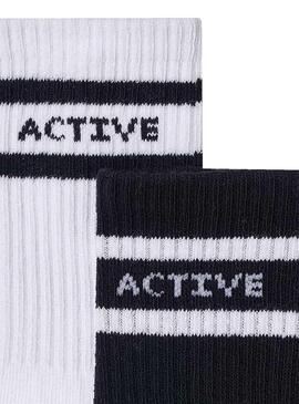Ensemble 2 Chaussettes Mayoral Actif Noire Blanc Fille