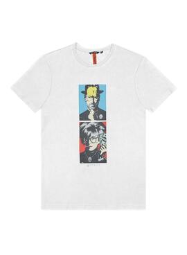T-Shirt Antony Morato TVboy Blanc pour Homme