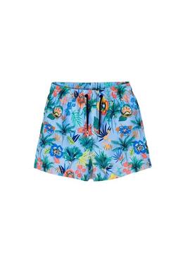 Slip de Bain Mayoral Bermuda Jungle Bleu pour Garçon