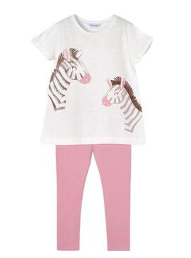 Set Legging Mayoral Zèbre Rose pour Fille