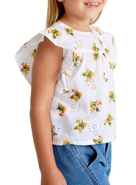 Blouse Mayoral Toucans Perforés Blanc