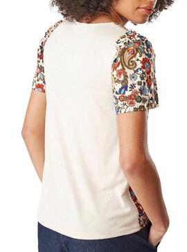 T-Shirt Naf Naf Cachemire Imprimer pour Femme