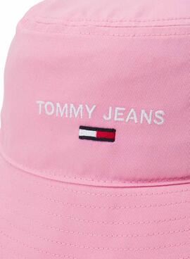 Chapeau Tommy Jeans Sport Bucket  Rosa pour Femme