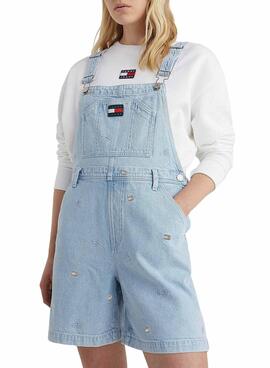 Salopette Jeans Tommy Jeans Dungaree Bleu Pour Femme
