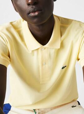 Polo Lacoste Classic L1212 Jaune Pour Homme