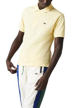 Polo Lacoste Classic L1212 Jaune Pour Homme