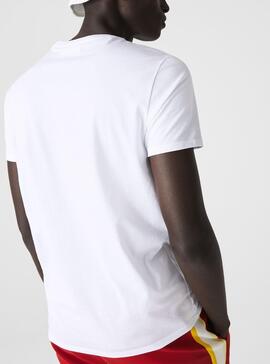 T-Shirt Lacoste Pima Blanc Pour Homme