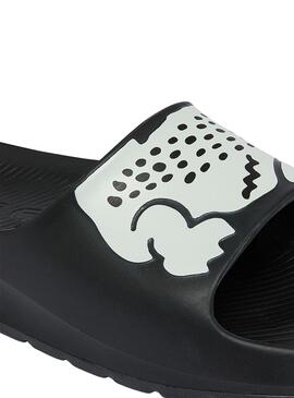 Flip flops Lacoste Croco 2.0 Noires Pour Femme