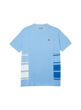 T-Shirt Lacoste Sport en Piqué Bleu pour Homme