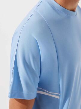 T-Shirt Lacoste Sport en Piqué Bleu pour Homme