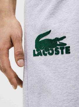 Bermuda Lacoste Pijama Lounge Croco Gris Homme