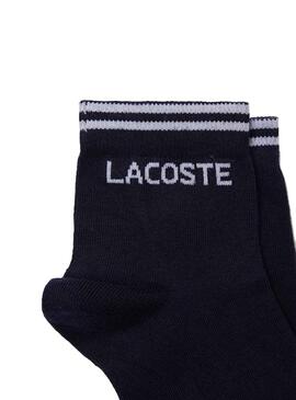 Pack Chaussettes Lacoste Sport Blanc Bleu Marine Homme