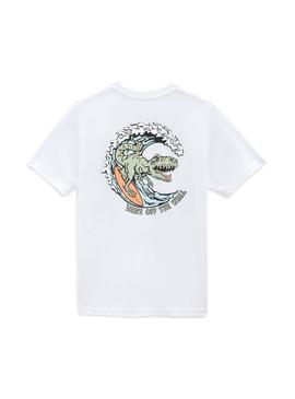 T-Shirt Vans Surf Dino Blanc Pour Garçon