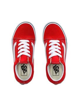 Baskets Vans Old Skool Rouge pour Garçon ET Fille