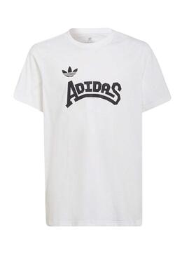 T-Shirt Logo de base Adidas Blanc Pour Fille