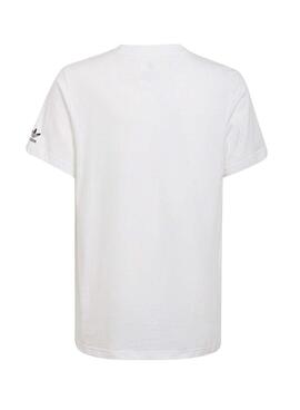 T-Shirt Logo de base Adidas Blanc Pour Fille