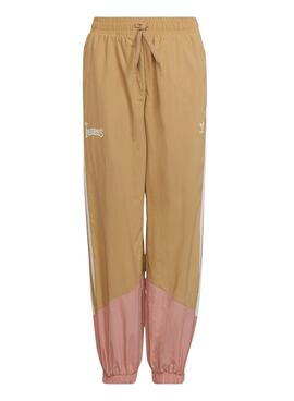 Pantalones Adidas Woven Block Beige Pour Fille