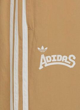 Pantalones Adidas Woven Block Beige Pour Fille