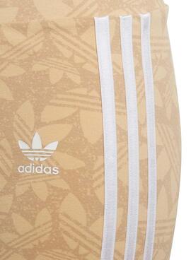 Leggings Adidas Cycliste Banane Beige Pour Fille