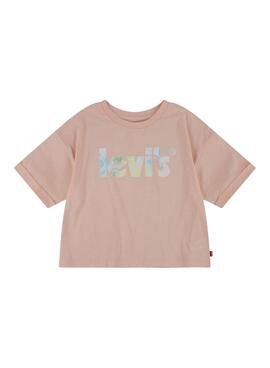 T-Shirt Levis Meet and Greed Rosa Pour Fille