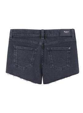 Short Pepe Jeans Jean Patty Noire Pour Fille