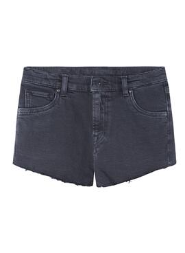 Short Pepe Jeans Jean Patty Noire Pour Fille